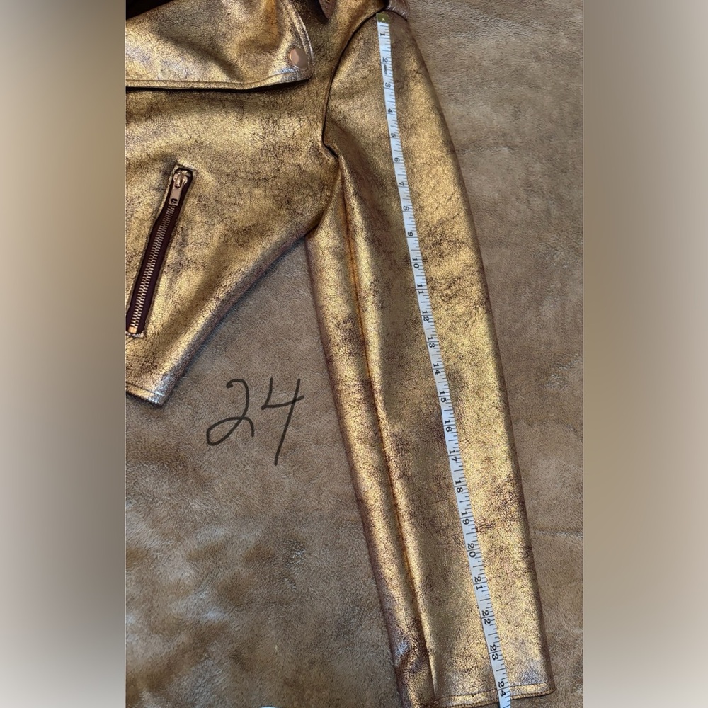 *NEW* Anthropologie Brisa Faux Leather Moto Jacket Size L  NWOT - Picture 5 of 9